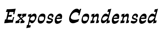 Expose Condensed Font Image