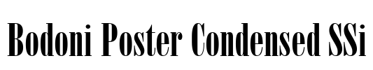Bodoni Poster Condensed SSi
