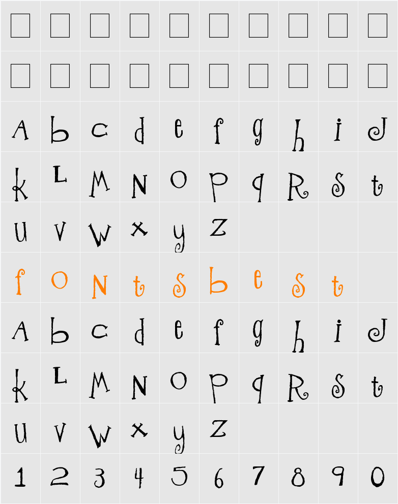 Freeze! Character Map