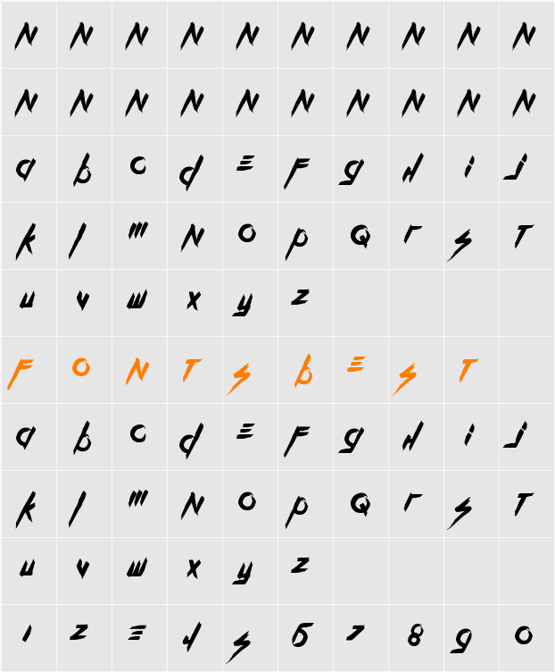 Kill The Noise Character Map