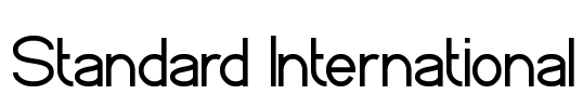Standard International Font Image