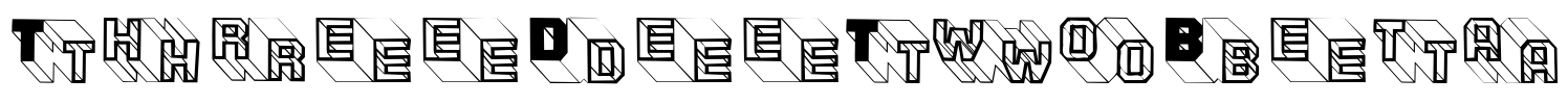 ThreeDeeTwoBeta Font Image