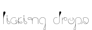 Licking Drops Font Image