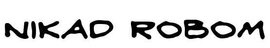 Nikad robom Font Image