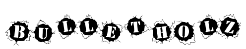 BulletHolz Font Image