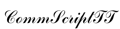 CommScriptTT Font Image