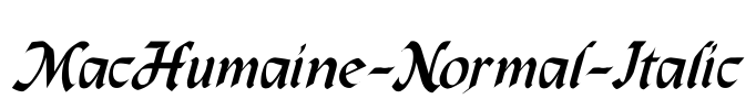 MacHumaine-Normal-Italic Font Image