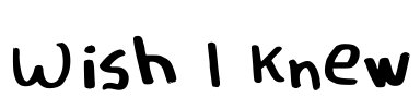 Wish I Knew Font Image