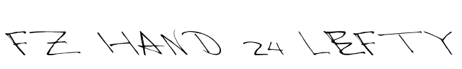 FZ HAND 24 LEFTY Font Image