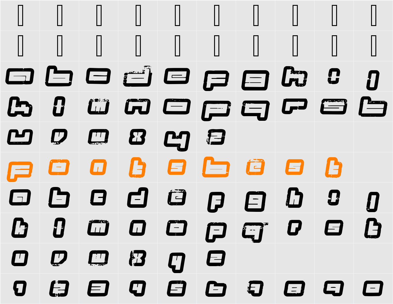 projects Character Map