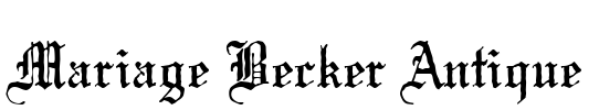 Mariage Becker Antique Font Image