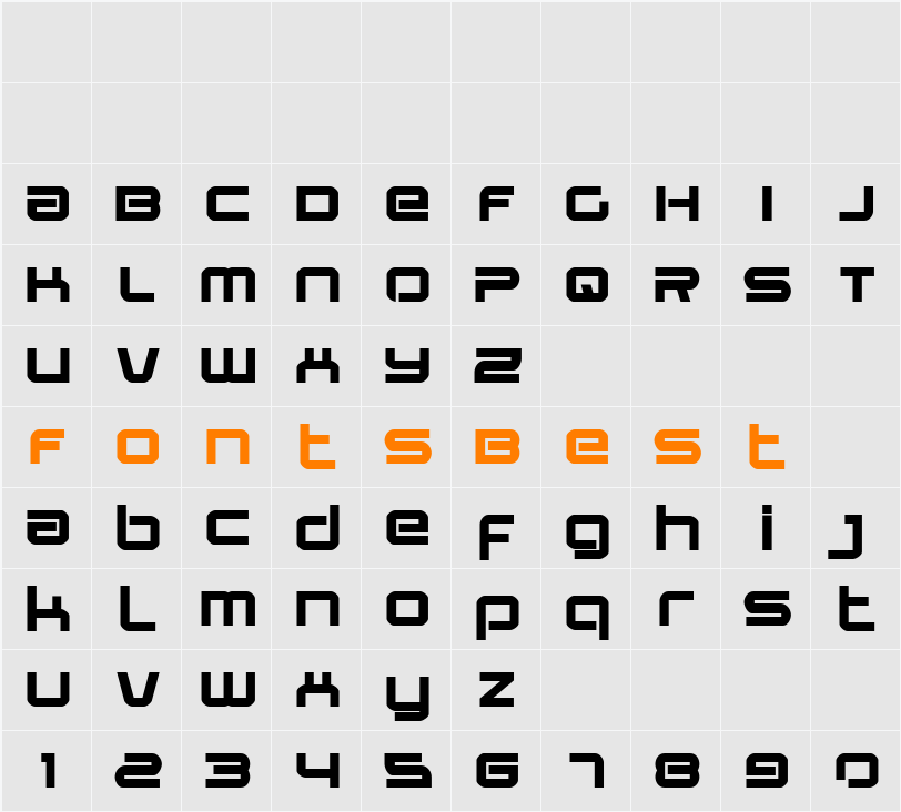 Star Eagle Expanded Bold Character Map