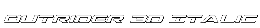 Outrider 3D Italic Font Image