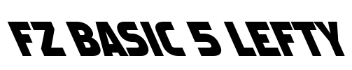 FZ BASIC 5 LEFTY Font Image