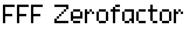 FFF Zerofactor Font Image