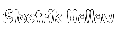 Electrik Hollow Font Image