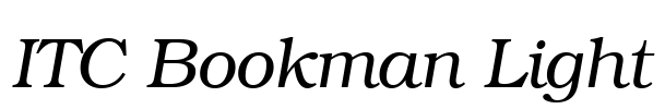 ITC Bookman Light Font Image