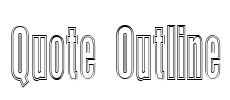 Quote Outline Font Image