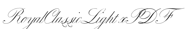 RoyalClassicLight xPDF Font Image