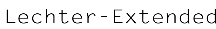 Lechter-Extended Font Image