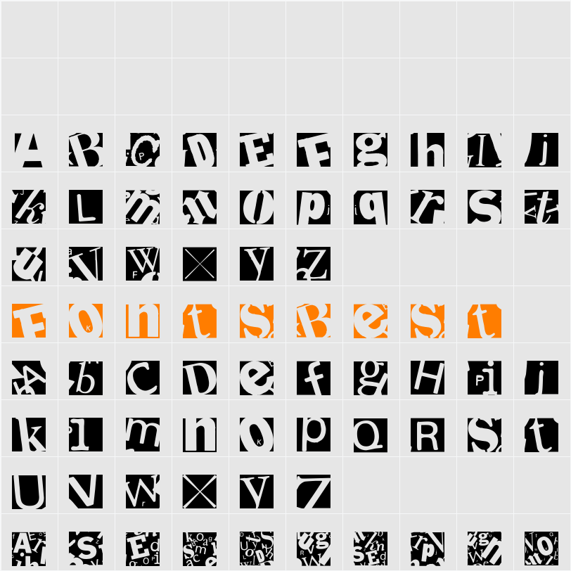 LetterSoupMainz Character Map