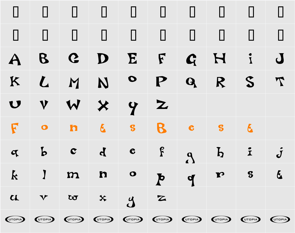 Luxo Character Map