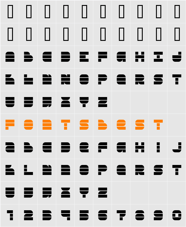 Breakbeat BTN Character Map