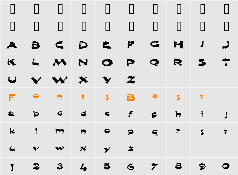 ShlopHappy Character Map