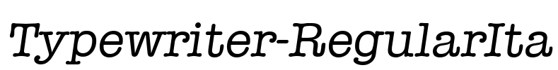 Typewriter-RegularIta Font Image