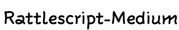 Rattlescript-Medium Font Image