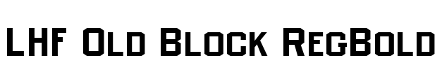 LHF Old Block RegBold Font Image