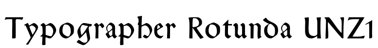Typographer Rotunda UNZ1 Font Image