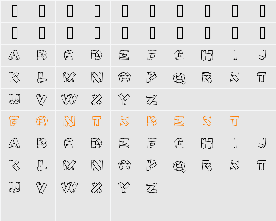 GE Tree House Character Map