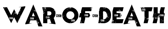War of Death Font Image