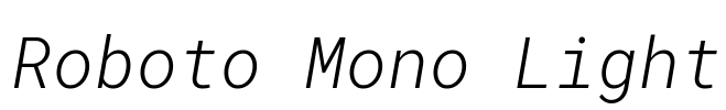 Roboto Mono Light