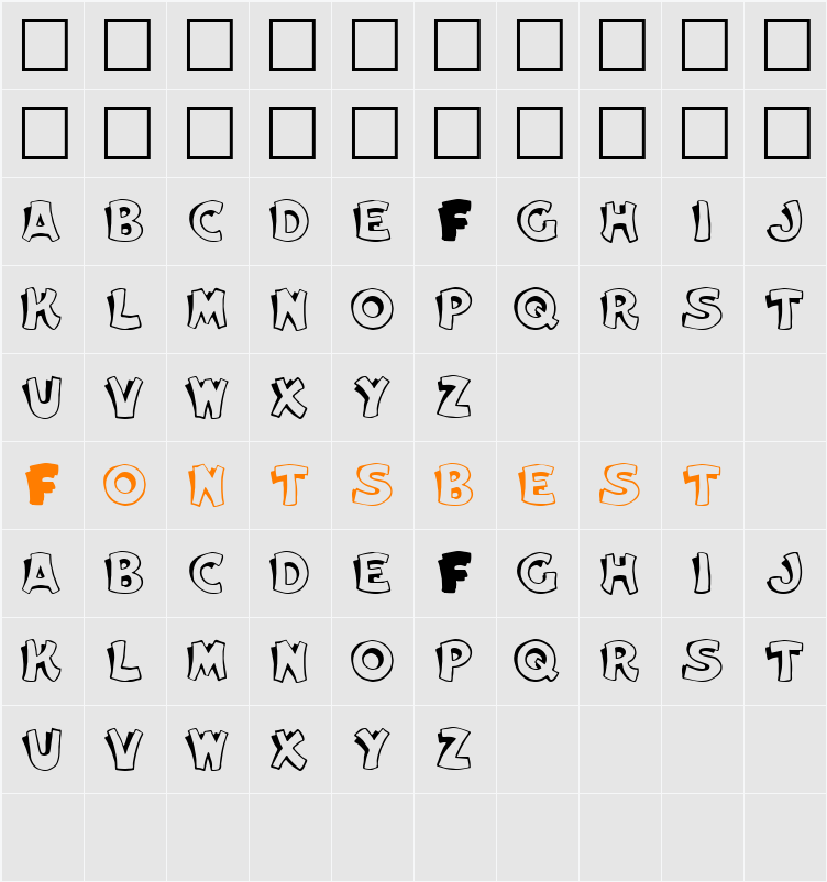 Elwood Character Map