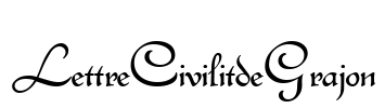 LettreCivilitdeGrajon Font Image