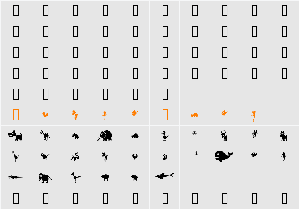 Win Pets 2 Character Map