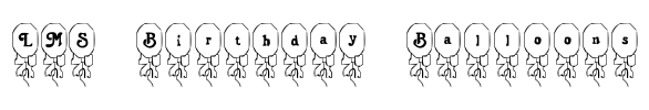 LMS Birthday Balloons Font Image