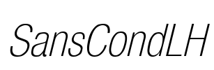 SansCondLH Font Image