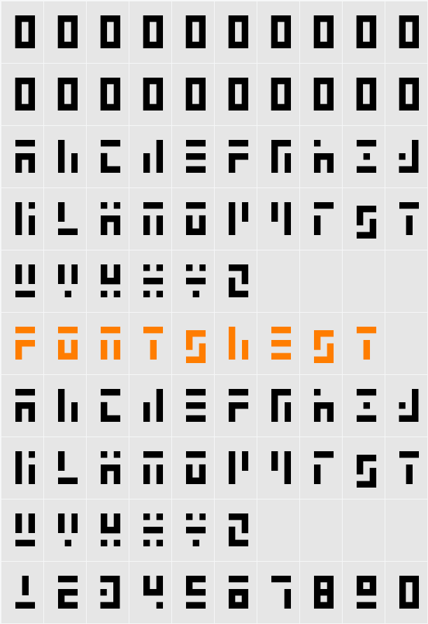 3t3-5x3 Character Map