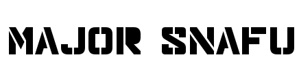 Major Snafu Font Image