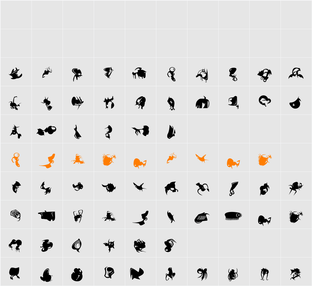 Deadbugs Character Map