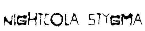 NightCola Stygma Font Image