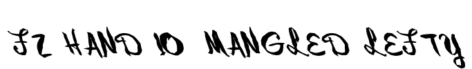 FZ HAND 10 MANGLED LEFTY Font Image