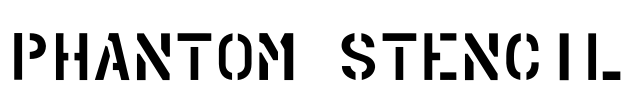PHANTOM STENCIL Font Image
