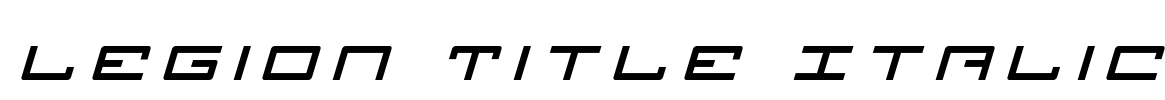 Legion Title Italic Font Image
