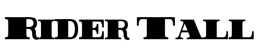 Rider Tall Font Image