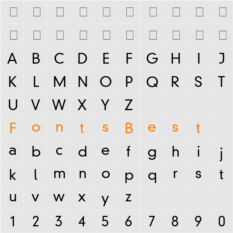 Parallax Grotesk Light SSi Character Map