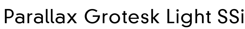 Parallax Grotesk Light SSi Font Image
